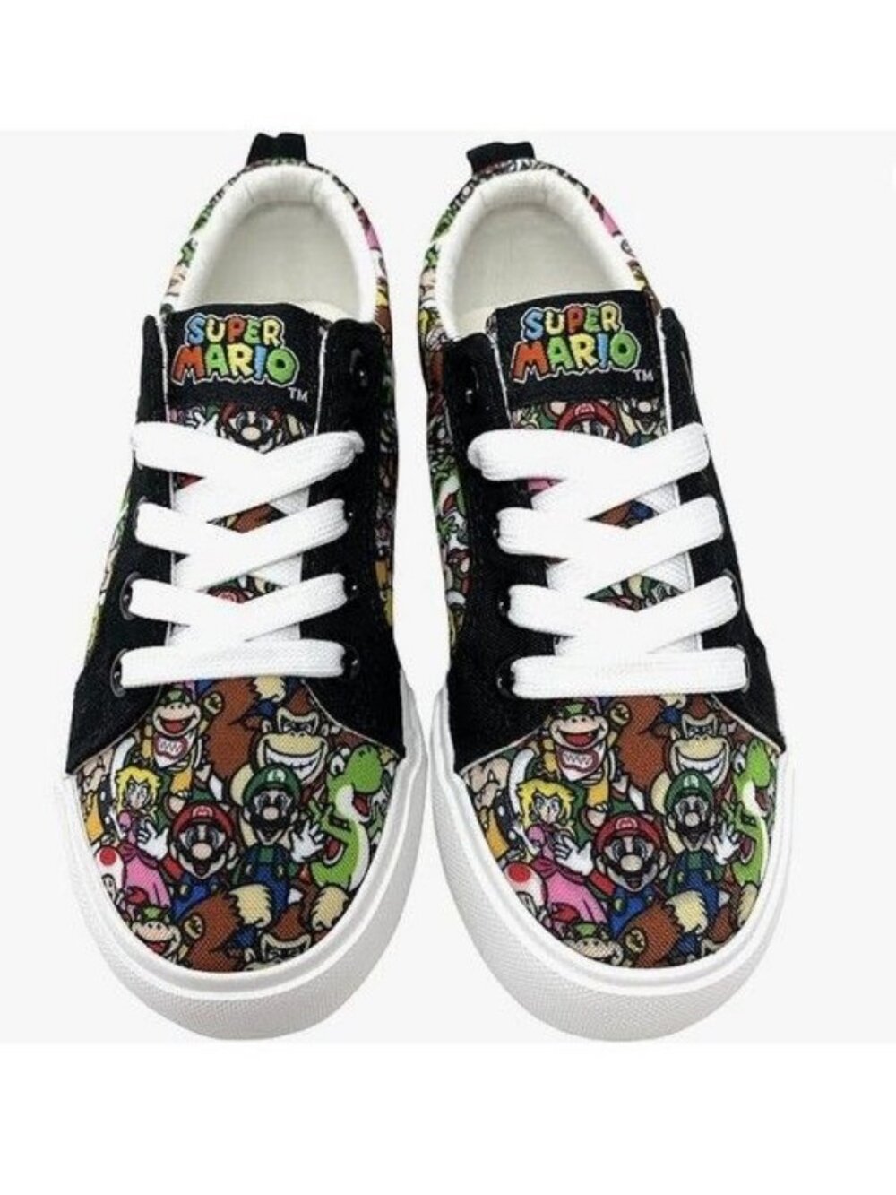 Super Mario Brothers Game Over Nintendo Boys Size 13 Lace Up Shoes Nwt Cool